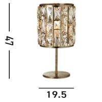 Searchlight Klassieke tafellampBijou goud - EU6584AB - thumbnail