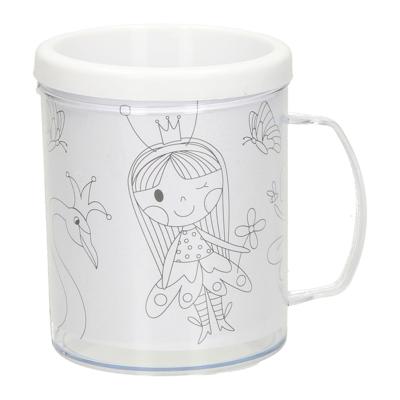 Kleur je eigen beker prinses 250 ml | 36 stuks
