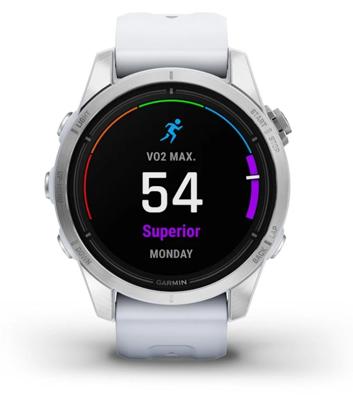 Garmin epix Pro (Gen 2), 42 mm, hoogwaardige smartwatch, geavanceerde trainingstechnologie, ingebouwde zaklamp, witsteen