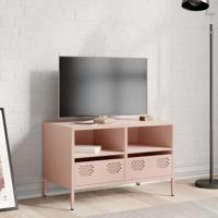 Tv-meubel 68x39x43,5 cm koudgewalst staal roze - thumbnail