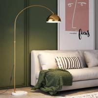 Nordic Arc Luxe Vloerlamp - Minimalistische LED Staande Lamp met Marmeren Basis - thumbnail