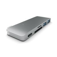 SATECHI USB-C Pass-Through Combo Hub – Compatibel Met 2020/2018 iPad Pro/MacBook Pro En Meer - Niet ondersteund op Apple M1 Mac-apparaten (Spacegrijs) - thumbnail