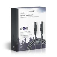 Luidsprekerkabel 1,5 mm² | Luidspreker 2-pins female - Luidspreker 2-pins female | 10 m | Grijs - thumbnail