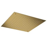 Hotbath Mate Inbouw Hoofddouche - vierkant - 38x38cm - geborsteld messing PVD M110BBP - thumbnail