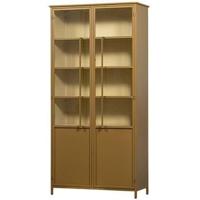 WOOOD Vitrinekast 'Exhibit' 200 x 99cm, kleur Honing Geel - thumbnail