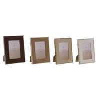 Fotolijsten Home ESPRIT Wit Bruin Beige Lichtbruin Fluweel Kristal Modern 16 x 2 x 21 cm (4 Stuks) - thumbnail