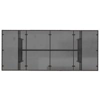 Tuintafel met glazen blad 190x80x75 cm poly rattan bruin - thumbnail