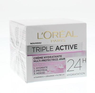Loreal L'Oréal Paris Triple Active Dry Skin Dagcrème - 50 ml