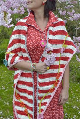 Haakpakket Gestreepte Omslagdoek