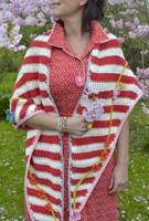 Haakpakket Gestreepte Omslagdoek - thumbnail