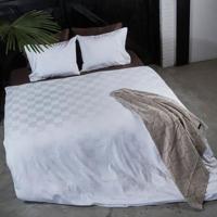 Dommelin Dommelin Dekbedovertrek Quadra Satijn 300TC Wit 240x200/220 cm - thumbnail