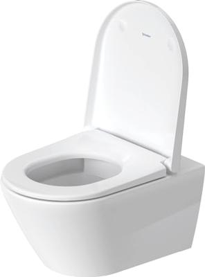 Toilet Duravit D-Neo HygieneGlaze Wand Rimless Diepspoel 54 cm Durafix Hoogglans Wit - thumbnail