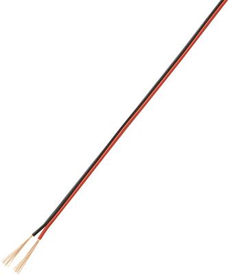 Conrad Components 606851 Draad 2 x 0.14 mm² Zwart, Rood 50 m