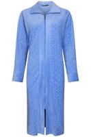 Velours blauwe badjas Pastunette - thumbnail
