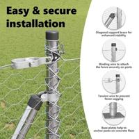 VidaXL Afrasteringspaal zilver 25 x 1 m (36 mm gaas) staal - thumbnail