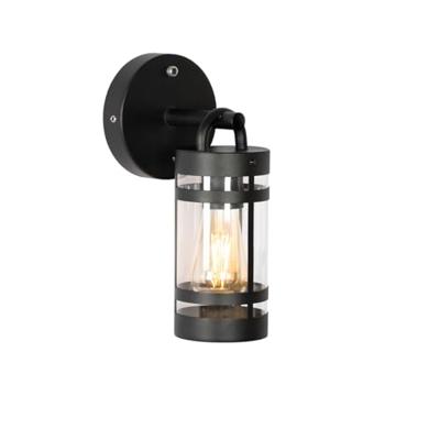 QAZQA Buiten wandlamp zwart IP44 met schemersensor - Ruben QAZQA Buiten wandlamp zwart IP44 met schemersensor - Ruben