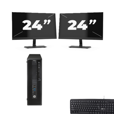 HP Z240 Workstation SFF - Intel Core i5-7e Generatie - 8GB RAM - 256GB SSD - Windows 11 + 2x 24 inch Monitor HP Z240 Workstation SFF - Intel Core i5-7e Generatie - 8GB RAM - 256GB SSD - Windows 11 + 2x 24 inch Monitor