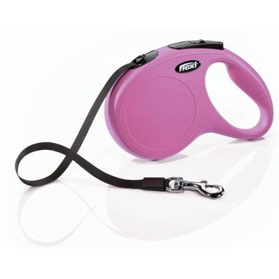 Hondenriem Flexi NEW CLASSIC 5m Roze Maat M - thumbnail