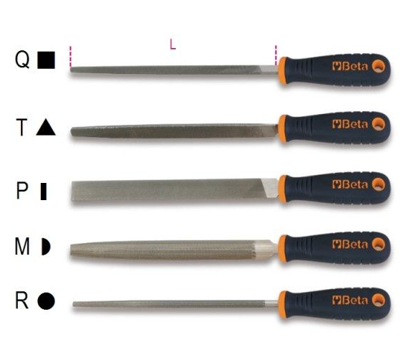 Beta Halfzoeten vijlen, rond met handgreep 1719BMA8/R - 017190060