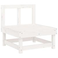 Middenbank met kussens massief grenenhout wit - thumbnail