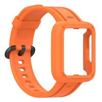 Siliconen sportband met case - Oranje - Xiaomi Redmi Watch 2 (Lite) - thumbnail