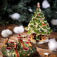 Villeroy & Boch Christmas Toys Muziekdoos Kerstboom met kinderen 30 cm - thumbnail