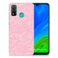 Huawei P Smart 2020 | TPU Case | White Flowers - thumbnail