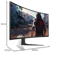 Dell AW3420DW, 34 inch, Alienware Gaming Monitor, Curved, WQHD 3440 x 1440, 120 Hz, IPS ontspiegeld, 21:9, NVIDIA G-Sync, 2 ms, in hoogte verstelbaar/kantelbaar, VESA, DisplayPort, HDMI, Lunar Light - thumbnail