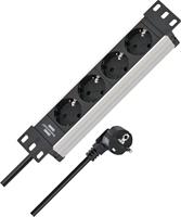 Brennenstuhl Alu-Line 10" stekkerdoos | 4-voudig | voor schakelkasten - 1390007004 - thumbnail