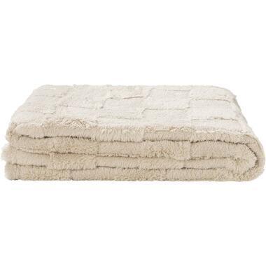 Plaid Sjors - zand - 130x170 cm