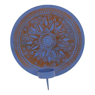 Ronde Metalen Muurdecoratie Mandala (Blauw) Ronde Metalen Muurdecoratie Mandala (Blauw)