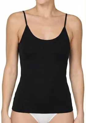 Dames spaghetti hemd comfort feeling - Katoenen onderhemd wit, zwart - Singlet smalle bandjes