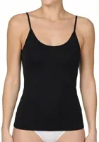 Dames spaghetti hemd comfort feeling - Katoenen onderhemd wit, zwart - Singlet smalle bandjes - thumbnail
