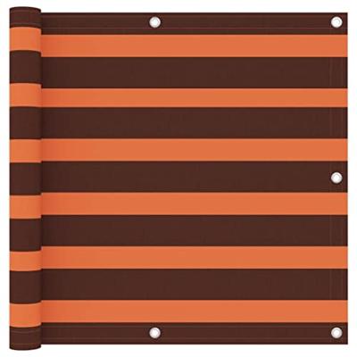 Balkonscherm 90x500 cm oxford stof oranje en bruin