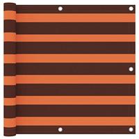 Balkonscherm 90x500 cm oxford stof oranje en bruin - thumbnail