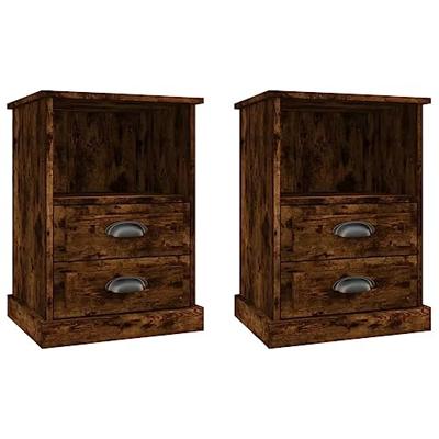Nachtkastjes 2 st 43x36x60 cm gerookt eikenkleurig