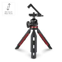Hama Tafelstatief 1/4 inch Werkhoogte: 16 - 19 cm Zwart Kogelkop, Waterpas, Incl. smartphonehouder - thumbnail