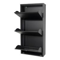 Schoenenkast Oscar-3 Zwart - thumbnail