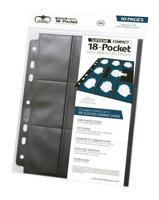 Ultimate Guard 18-Pocket Compact Pages Mini American Black (10) - thumbnail