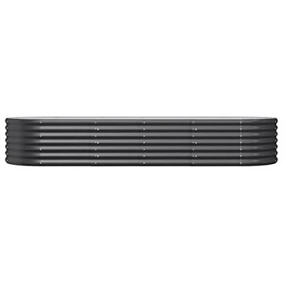 VidaXL Plantenbak 224x80x36 cm gepoedercoat staal antracietkleurig