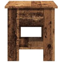 Salontafel 40x40x42 cm bewerkt hout oud houtkleurig - thumbnail