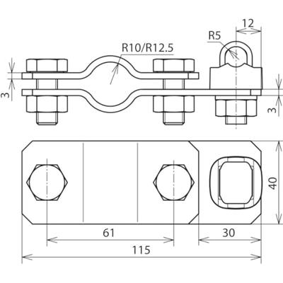 DEHN 620011 AS TE 20 KSV 7.10 STTZN Aansluitklem