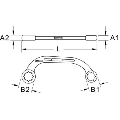 KS Tools 5180853 518.0853 Dubbele ringsleutel Sleutelbreedte (metrisch) 11 - 13 mm