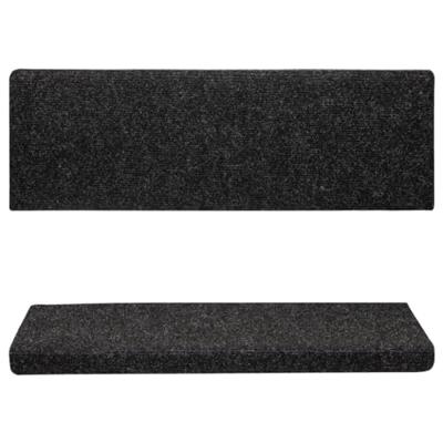 VidaXL Trapmatten zelfklevend 15 stuks 65x21x4 cm zwart rechthoekige rand VidaXL Trapmatten zelfklevend 15 stuks 65x21x4 cm zwart rechthoekige rand