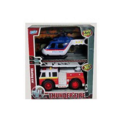 Reddingsvoertuigen met Licht en Geluid 2 Stuks Assorti Reddingsvoertuigen met Licht en Geluid 2 Stuks Assorti