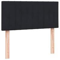 Boxspring met matras fluweel zwart 90x210 cm - thumbnail