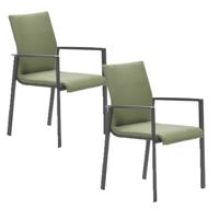 Garden Impressions Cotorra tuinstoel mos groen - 2 stuks - thumbnail