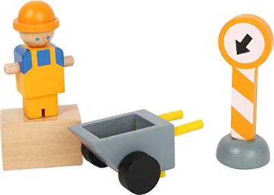 Small Foot - houten kraan bouwplaats met accessoires, 14dlg.