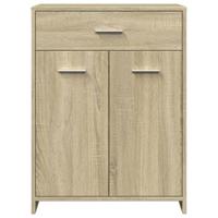 4-delige Badkamermeubelset bewerkt hout sonoma eikenkleurig - thumbnail