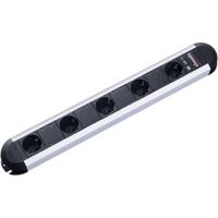 BACHMANN PRIMO stekkerdoos 5x geaard contact, aluminium, afstand stopcontacten 85mm, 1,75 m - thumbnail